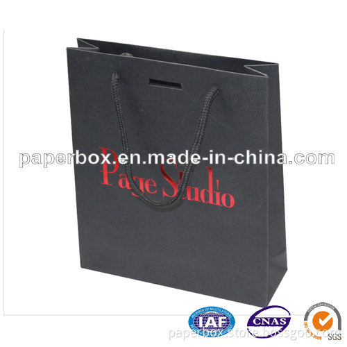 Paper Shopping Bag with Red Stamping